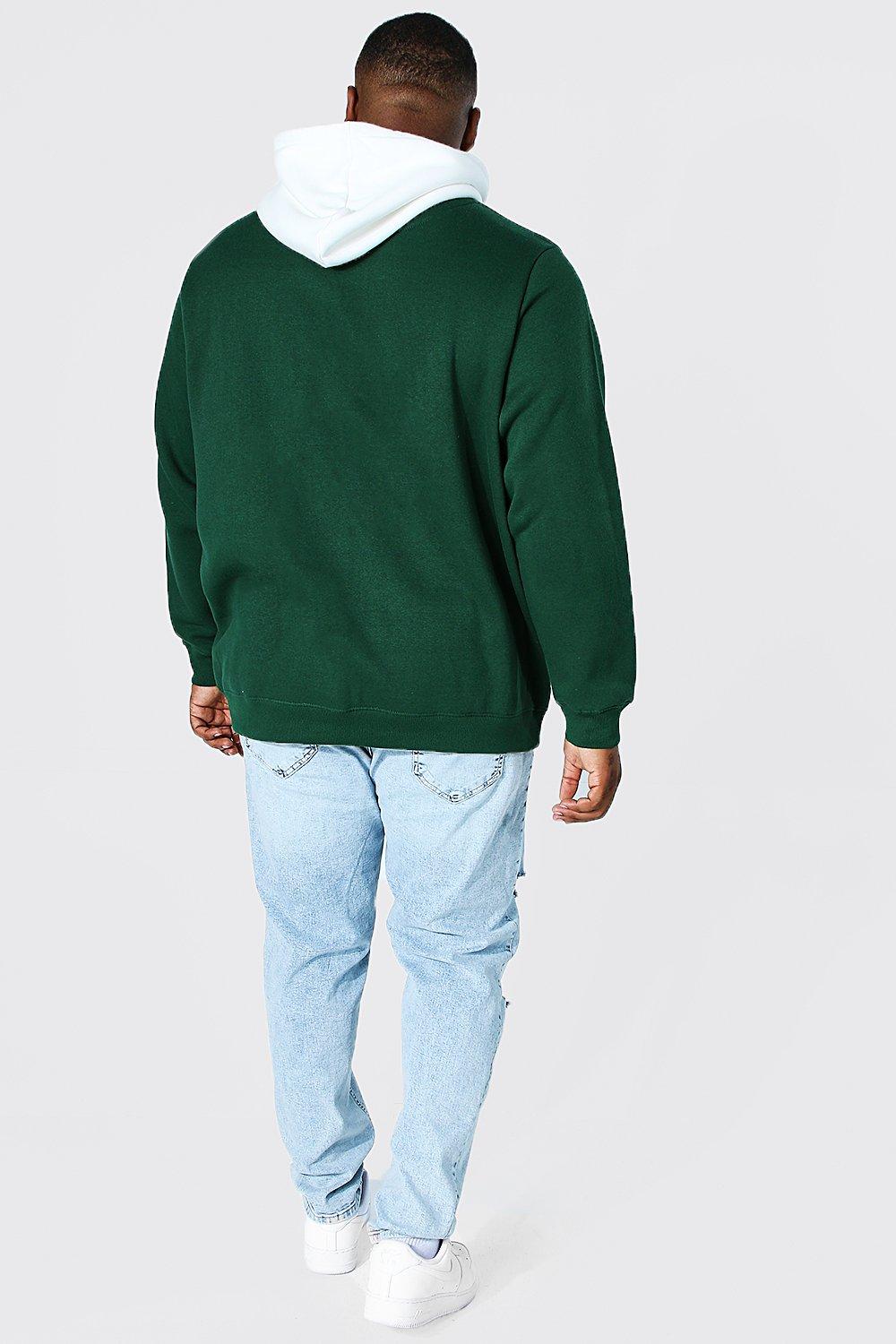 Plus size color block hoodie on sale